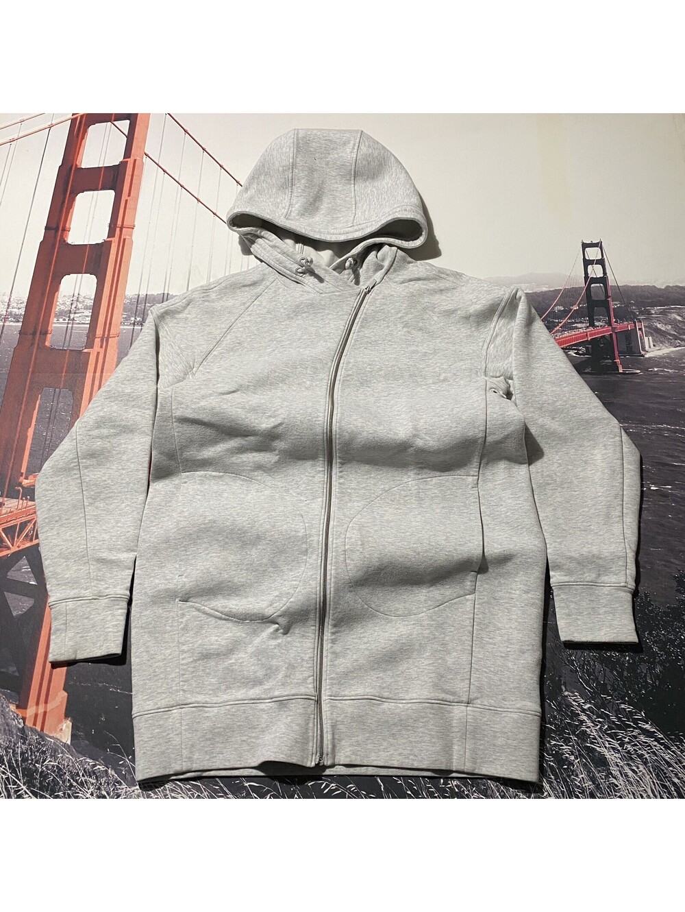 Lululemon Women's 4 In Orbit Jacket Graphite White with Hood Full Zip